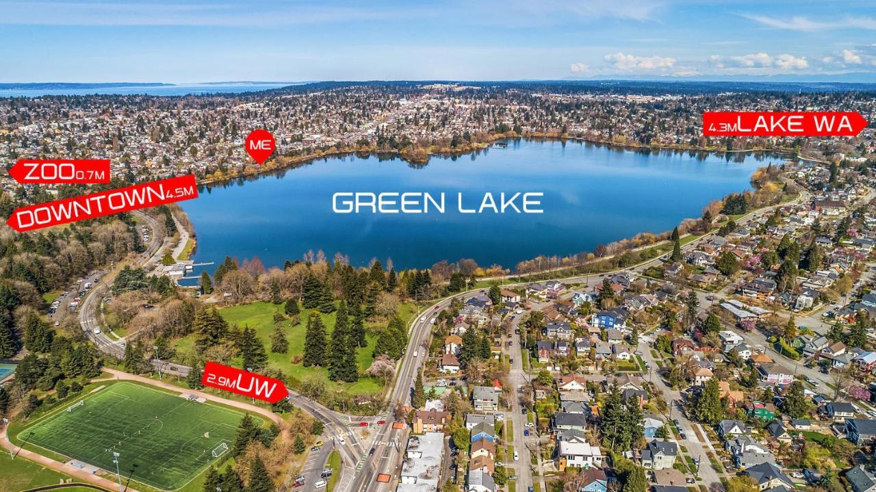 Green Lake 1St Line Home A With Central Air Conditioners Seattle Buitenkant foto